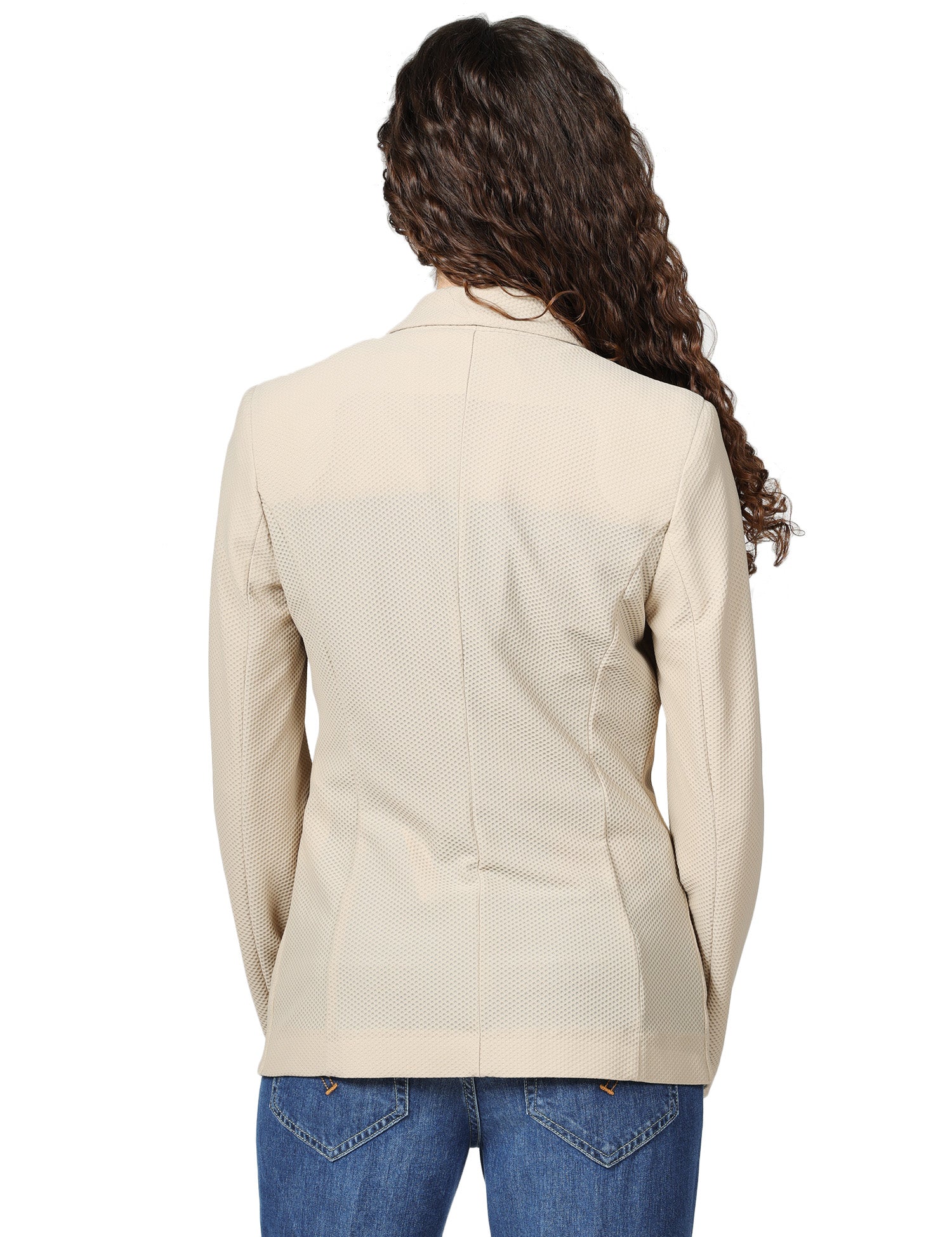 GIACCA DONNA SEVENTY GHIACCHIO MONOPETTO CON BOTTONE SINGOLO IN RETE TECNICA BISTRETCH