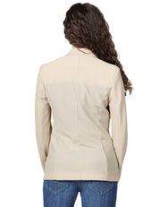 GIACCA DONNA SEVENTY GHIACCHIO MONOPETTO CON BOTTONE SINGOLO IN RETE TECNICA BISTRETCH