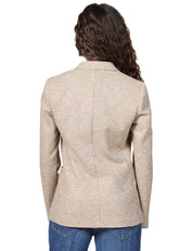 GIACCA DONNA SEVENTY KAKY MONOPETTO IN MAGLIA CON MICROFANTASIA