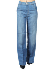 JEANS DONNA SEVENTY LAVAGGIO MEDIO CON GAMBA DRITTA IN DENIM LEGGERO MISTO SETA