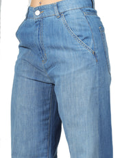 JEANS DONNA SEVENTY LAVAGGIO MEDIO CON GAMBA DRITTA IN DENIM LEGGERO MISTO SETA