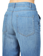 JEANS DONNA SEVENTY LAVAGGIO MEDIO CON GAMBA DRITTA IN DENIM LEGGERO MISTO SETA