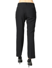 PANTALONE DONNA SEVENTY NERO IN TESSUTO TECNICO BISTRETCH CARROT FIT ALLA CAVIGLIA