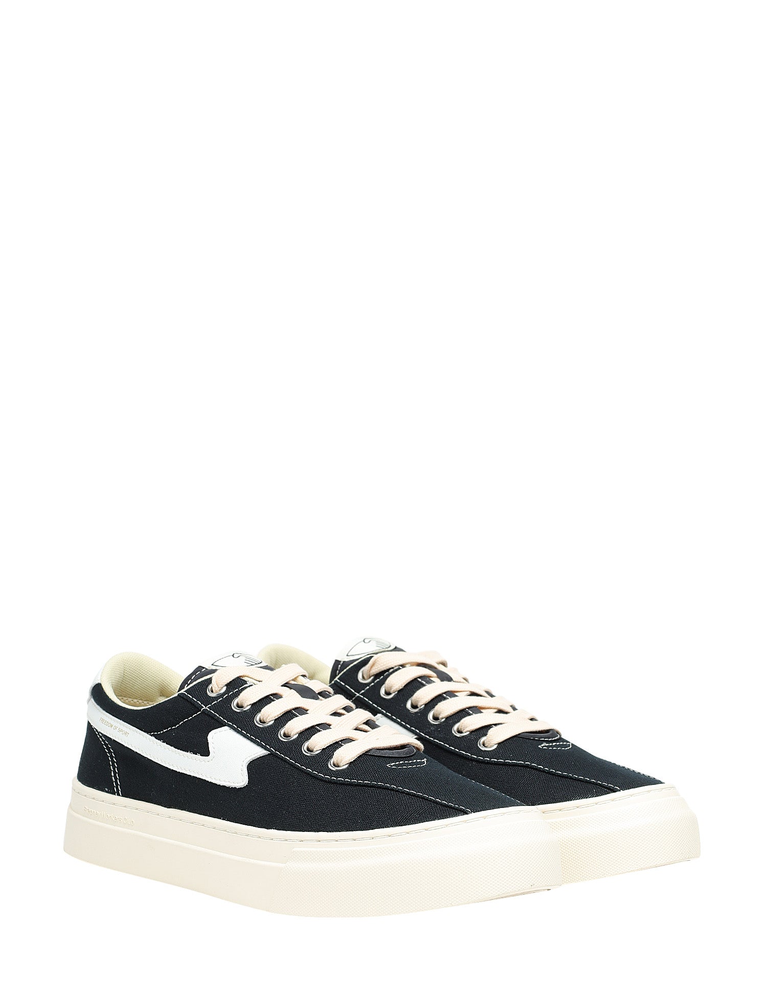 SCARPA UOMO S.W.C. DELLOW BLACK/WHITE IN CANVAS CON SUOLA IN GOMMA
