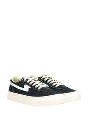 SCARPA UOMO S.W.C. DELLOW BLACK/WHITE IN CANVAS CON SUOLA IN GOMMA