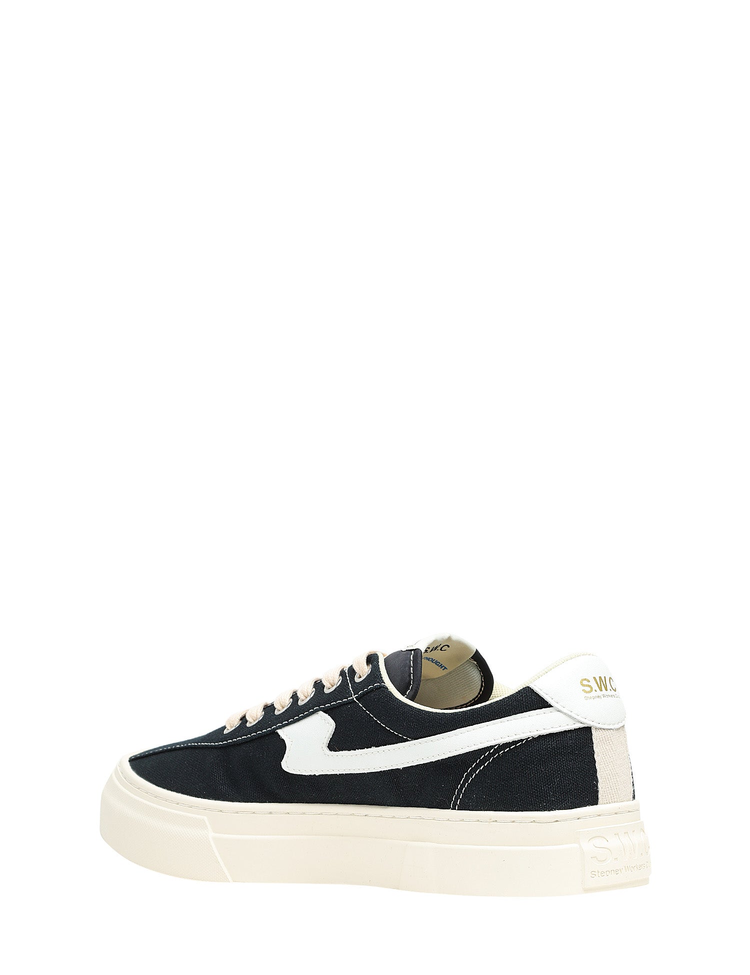 SCARPA UOMO S.W.C. DELLOW BLACK/WHITE IN CANVAS CON SUOLA IN GOMMA