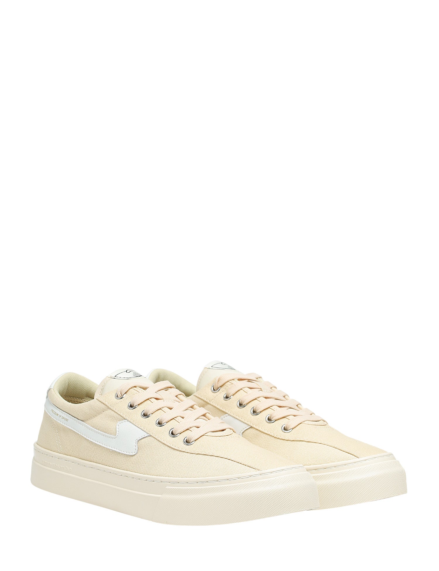 SCARPA UOMO S.W.C. DELLOW WHITE/ECRU IN CANVAS E E SUOLA IN GOMMA