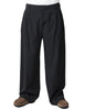 Pantalone uomo thestroy inno nero wide leg con pinces in misto viscosa stretch