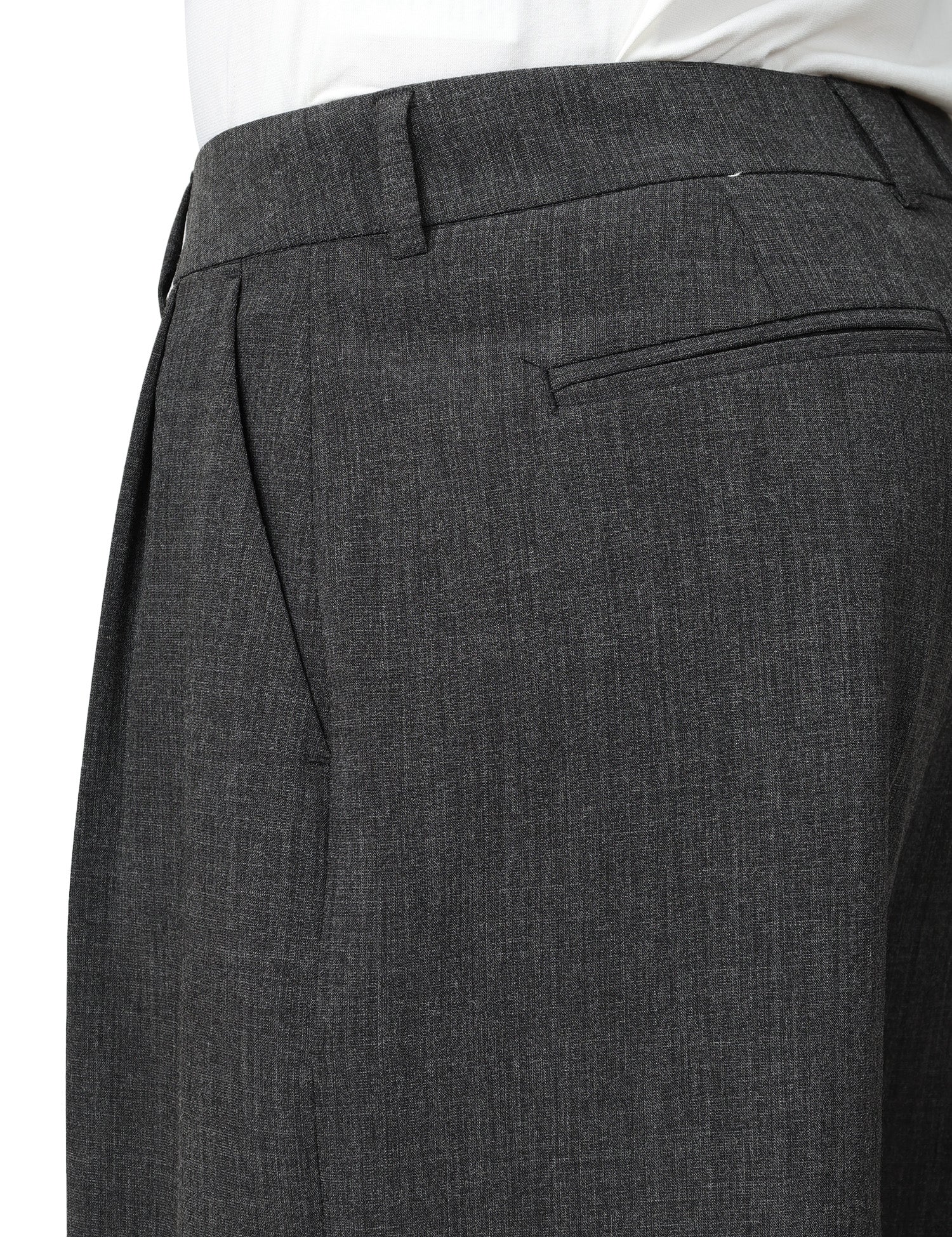 PANTALONE UOMO THESTROY INNO DARK GREY WIDE LEG IN MISTO VISCOSA STRETCH CON PINCES