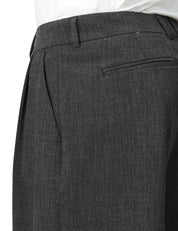 PANTALONE UOMO THESTROY INNO DARK GREY WIDE LEG IN MISTO VISCOSA STRETCH CON PINCES