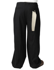 PANTALONE UOMO THESTROY INNO GESSATO WIDE LEG CON PINCES IN MISTO VISCOSA STRETCH