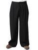 Pantalone uomo thestroy inno gessato wide leg con pinces in misto viscosa stretch