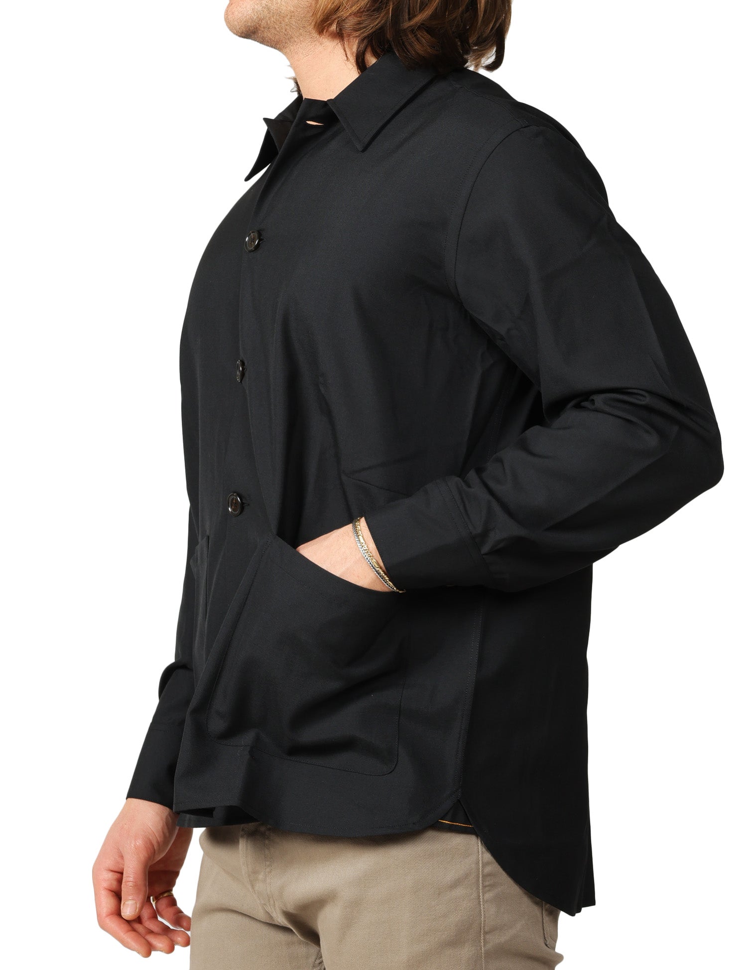 OVER SHIRT UOMO UNIVERSAL WORKS NERACON TASCHE DAVANTI