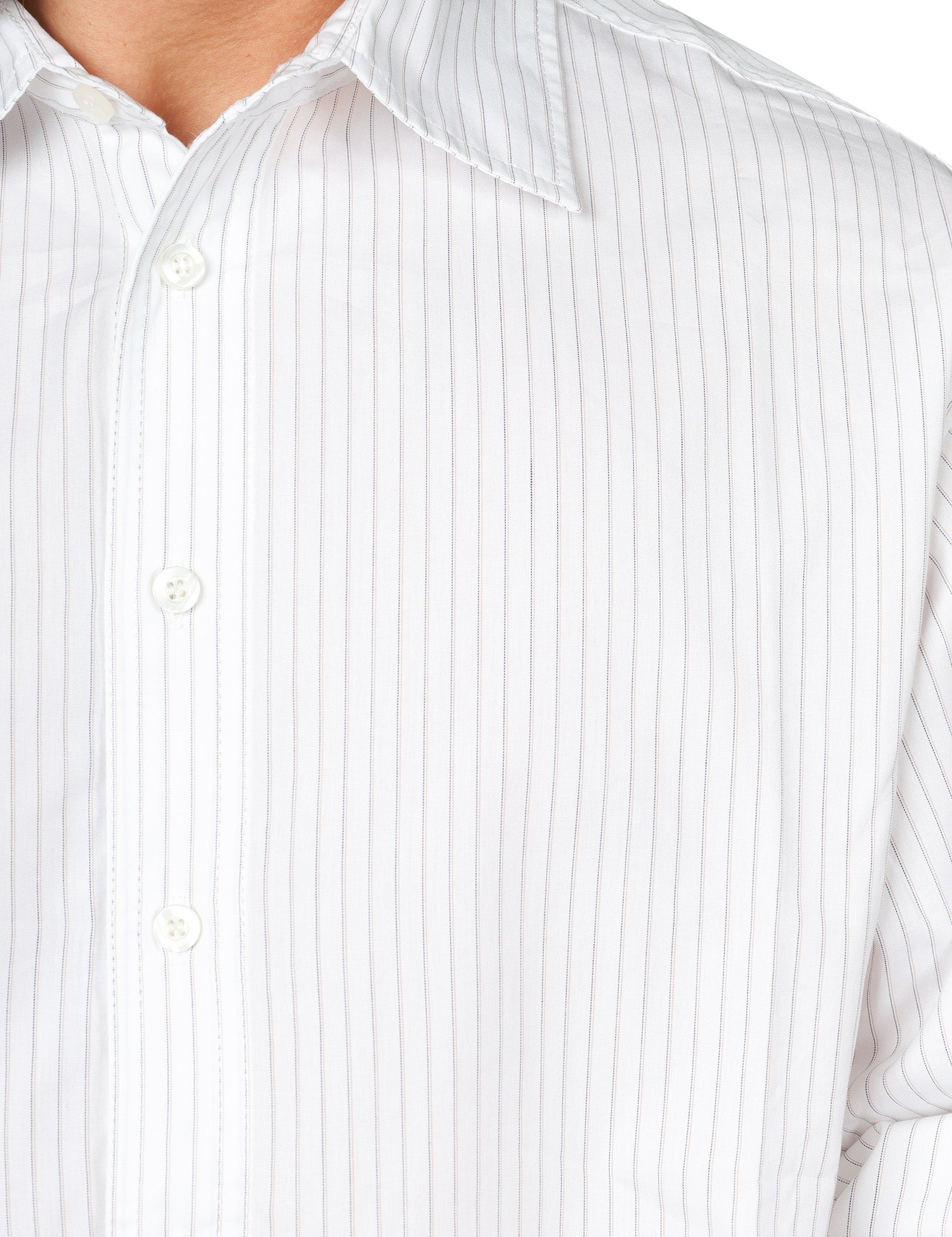 CAMICIA UOMO WHITESAND BIANCA A RIGHE RELAXED FIT