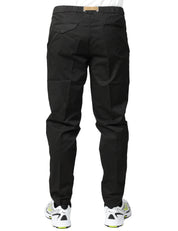 PANTALONE UOMO WHITESAND GREG NERO CON CINTURA REGOLABILE IN VITA