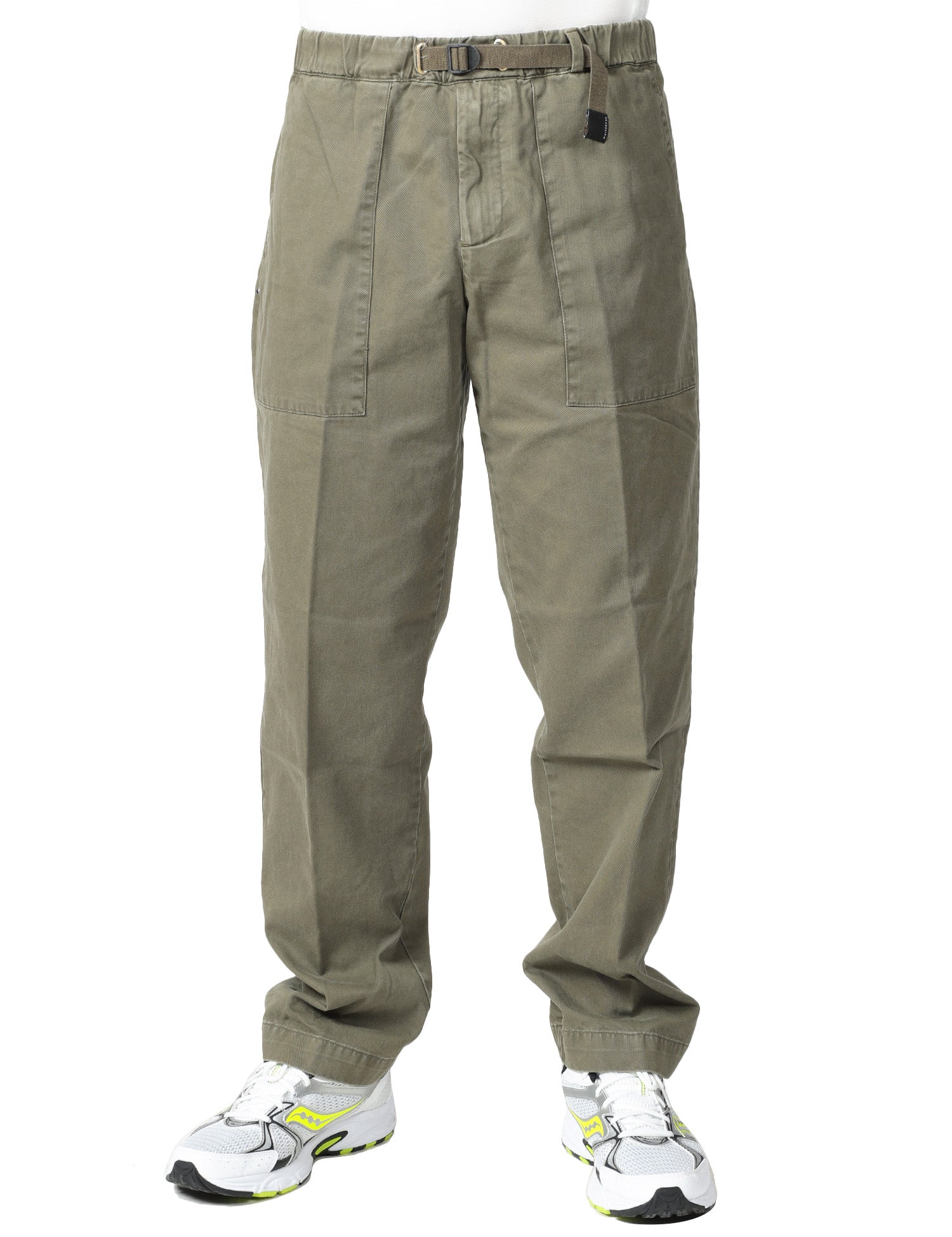PANTALONE UOMO WHITESAND MILITARE IN COTONE CON CINTURA REGOLABILE IN VITA E TASCHE