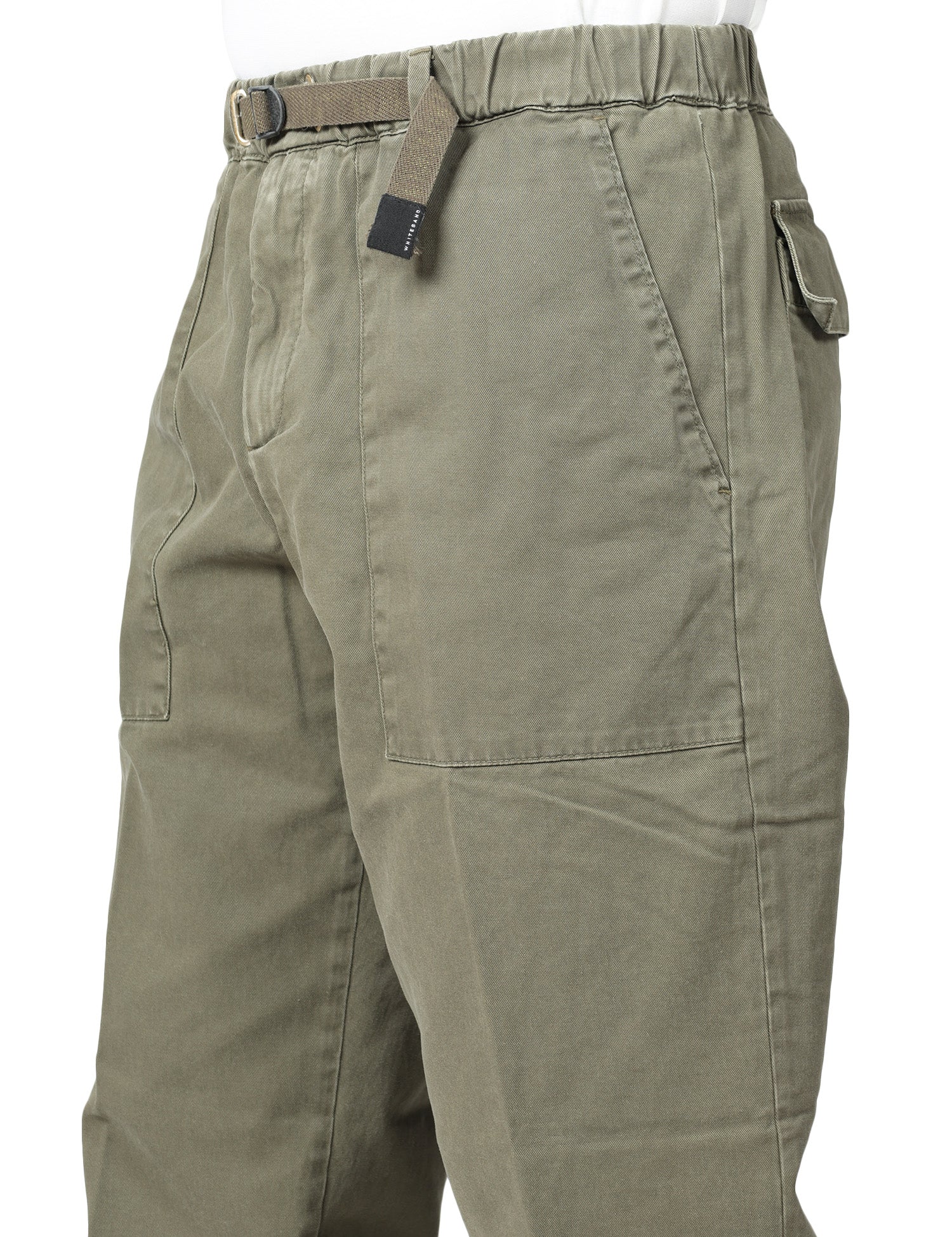 PANTALONE UOMO WHITESAND MILITARE IN COTONE CON CINTURA REGOLABILE IN VITA E TASCHE