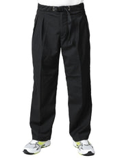PANTALONE UOMO WHITESAND NERO A GAMBA DRITTA CON PINCES E VITA REGOLABILE