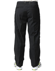 PANTALONE UOMO WHITESAND NERO A GAMBA DRITTA CON PINCES E VITA REGOLABILE