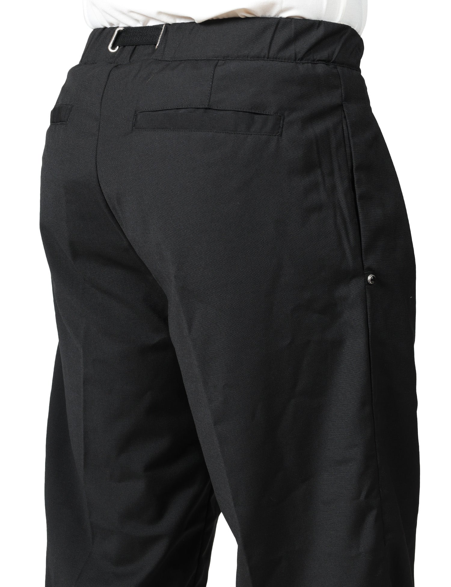 PANTALONE UOMO WHITESAND NERO A GAMBA DRITTA CON PINCES E VITA REGOLABILE