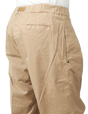 PANTALONE UOMO WHITESAND OLIVER BEIGE WIDE LEG IN COTONE CON CINTURA REGOLABILE E DOPPIA PINCES