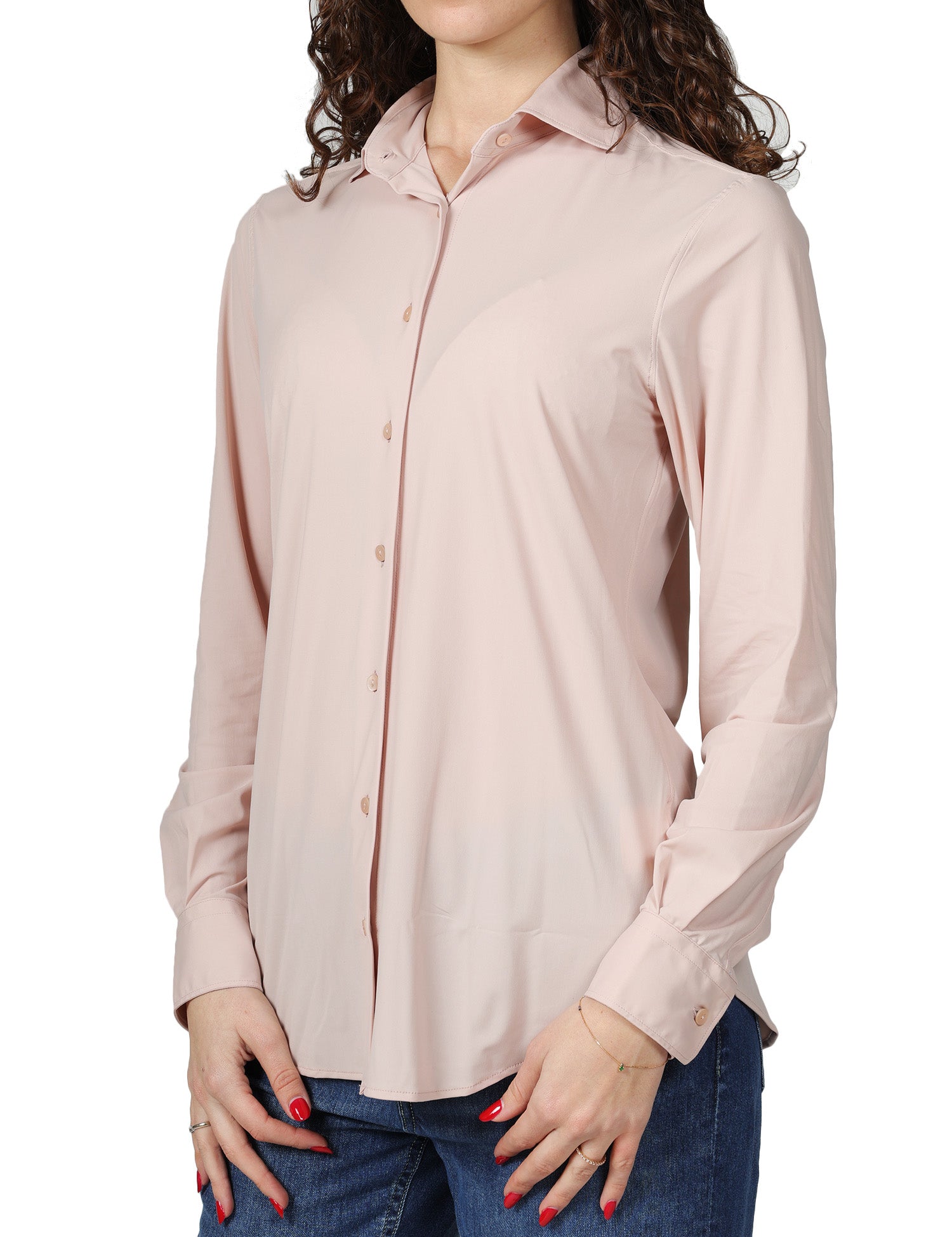 CAMICIA DONNA XACUS PINA ROSA IN TESSUTO ACTIVE