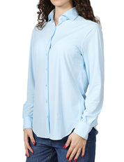 CAMICIA DONNA XACUS PINA CELESTE IN TESSUTO ACTIVE