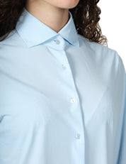 CAMICIA DONNA XACUS PINA CELESTE IN TESSUTO ACTIVE