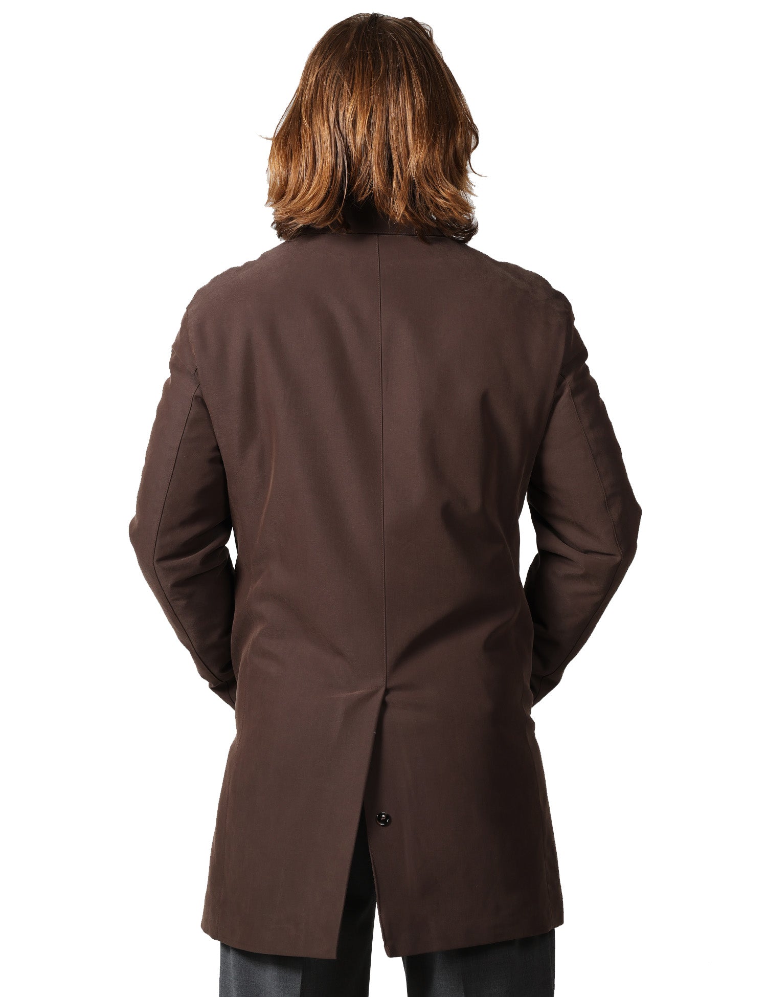 CAPPOTTO UOMO BHARNABA ARTEMISIA MORO LUNGHEZZA MEDIA CON COLLETTO E BOTTONI