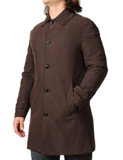 CAPPOTTO UOMO BHARNABA ARTEMISIA MORO LUNGHEZZA MEDIA CON COLLETTO E BOTTONI