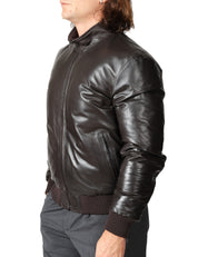 BOMBER UOMO D FOUR TESTA DI MORO IN NAPPA CON ZIP