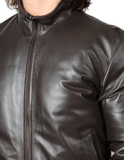 BOMBER UOMO D FOUR TESTA DI MORO IN NAPPA CON ZIP