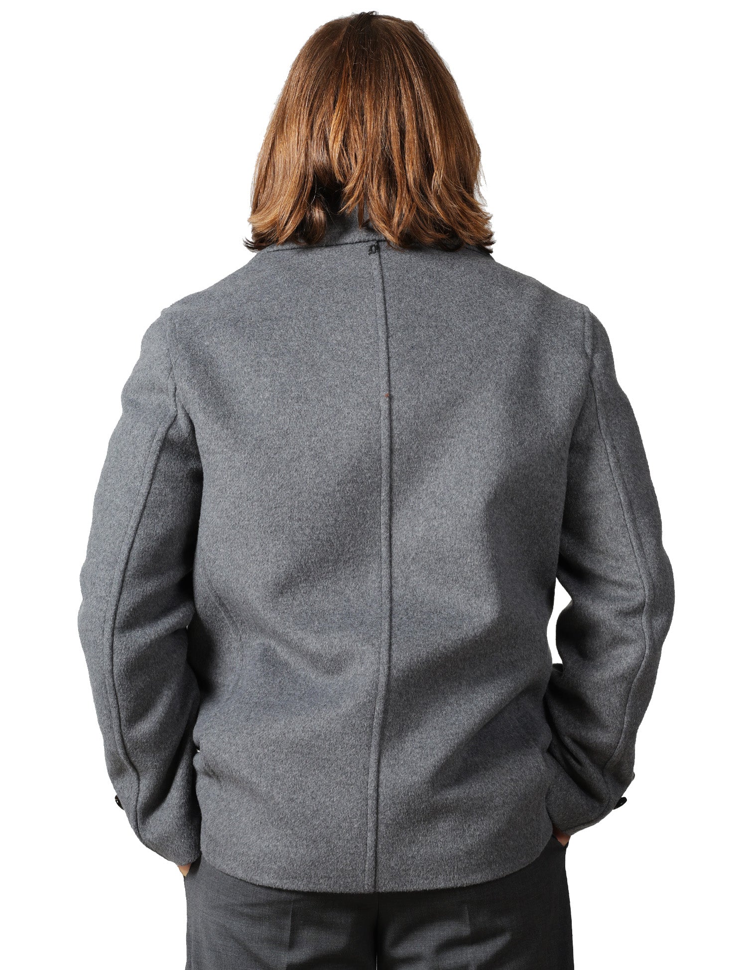CAPPOTTO UOMO DONDUP GRIGIO DOPPIOPETTO IN VELOUR MISTO LANA