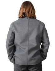 CAPPOTTO UOMO DONDUP GRIGIO DOPPIOPETTO IN VELOUR MISTO LANA
