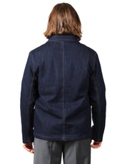 GIACCA UOMO OFFICINA 36 FARA BLU DENIM CON TASCHE DAVANTI