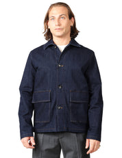 GIACCA UOMO OFFICINA 36 FARA BLU DENIM CON TASCHE DAVANTI