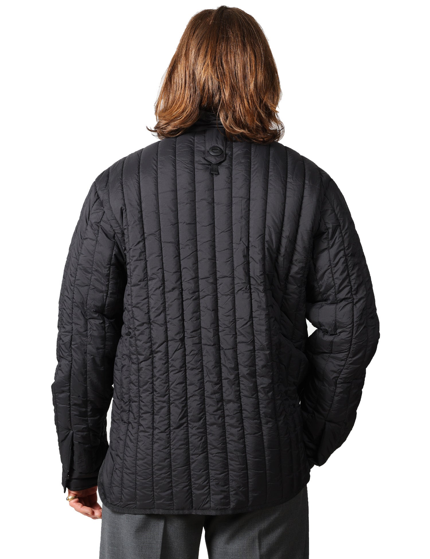 GIUBBOTTO UOMO RAIND BANJA LINER POCKET NERO CON TRAMA TRAPUNTATA E MAXI TASCHE APPLICATE