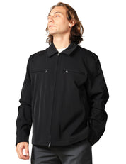 OVER SHIRT UOMO RAINS WOVEN TECH NERA OVERSIZE IN TESSUTO IDROREPELLENTE