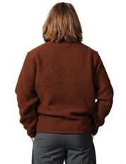 BOMBER UOMO UNIVERSAL WORKS CACAO IN PILE DI LANA CON ZIP