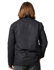 GIACCA UOMO UNIVERSAL WORKS CHARCOAL MONOPETTO CON TASCHE APPLICATE