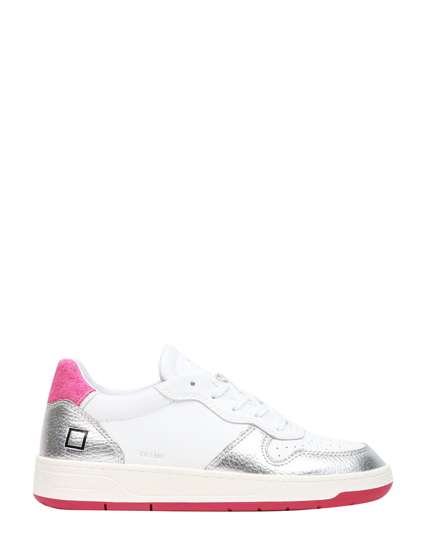 sneakers COURT LAMINATED WHITE-SILVER