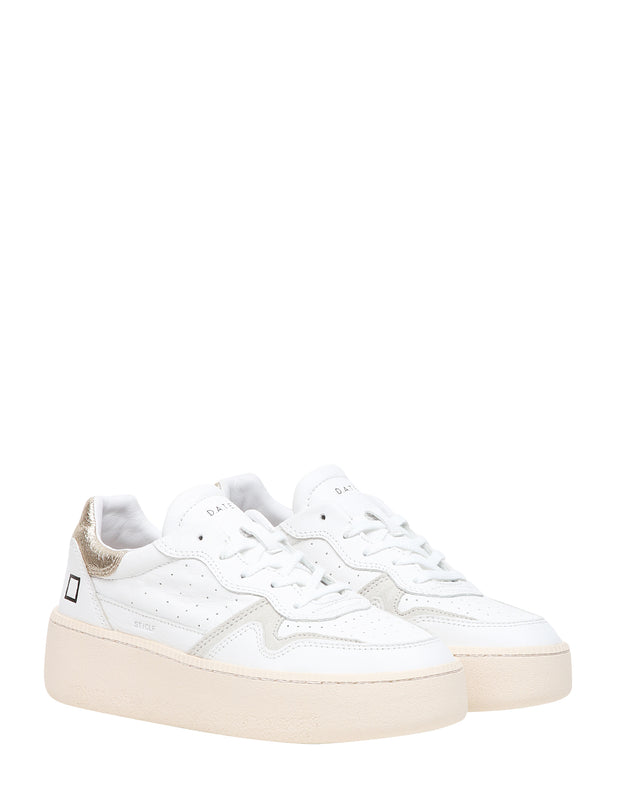 sneakers STEP CALF WHITE platinum