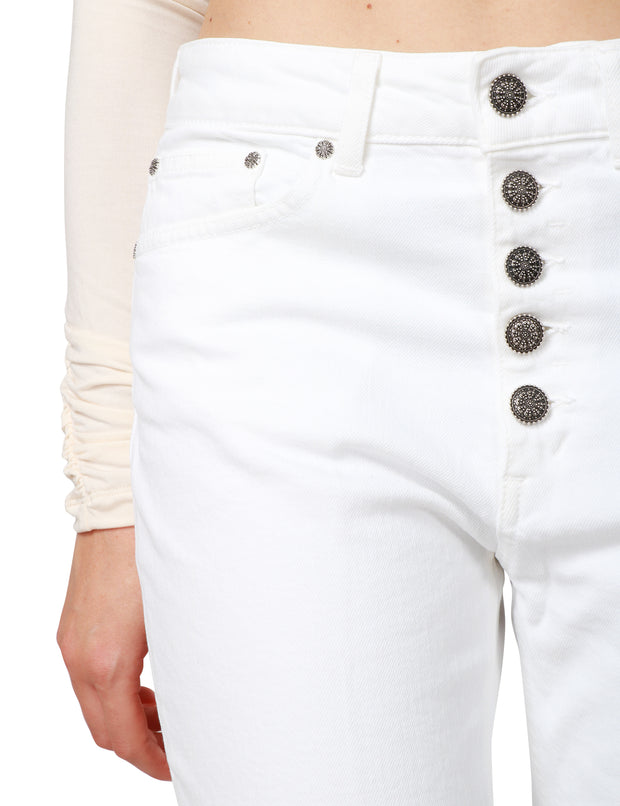 Jeans bianco koons gioiello