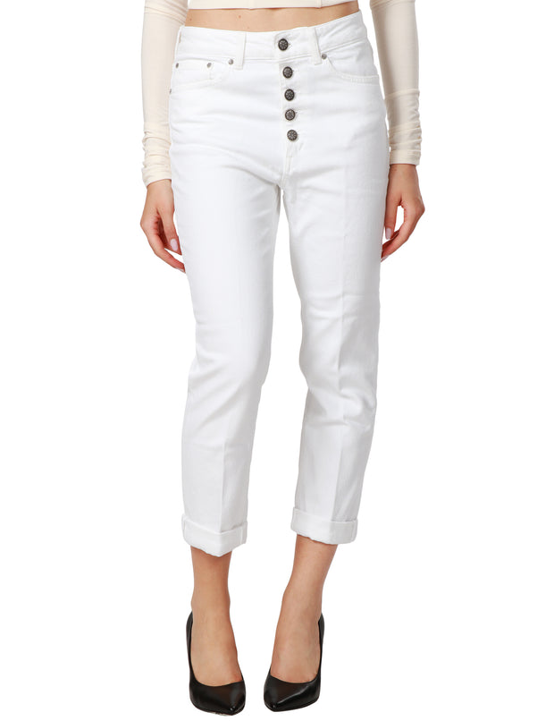 Jeans bianco koons gioiello