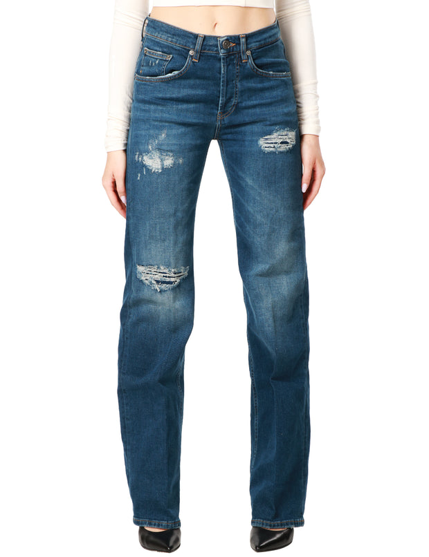 Jeans Jacklyn wide leg in denim stretch
