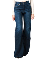 Jeans wide leg in denim stretch