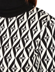 Miniabito in maglia motivo rombi