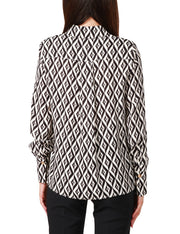 Camicia in viscosa stampa rombi