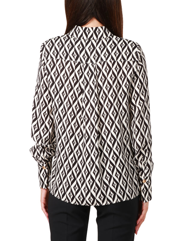 Camicia in viscosa stampa rombi