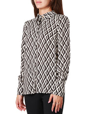 Camicia in viscosa stampa rombi